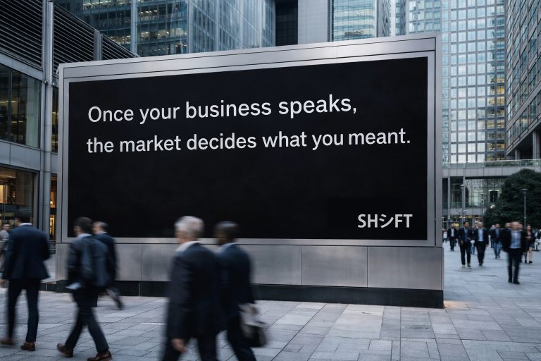 Once your business speaks, the market decides what you meant copy